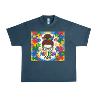 Midnight Navy autism mom Urban Heavy Tee - MaliasSmallBusiness