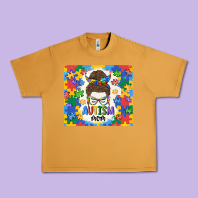Autism Mom Urban Heavy Tee Designed By Maliassmallbusiness