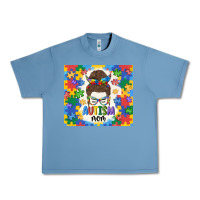 Pebble Blue autism mom Urban Heavy Tee - MaliasSmallBusiness