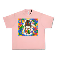 Salmon autism mom Urban Heavy Tee - MaliasSmallBusiness