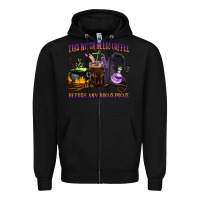 Black this witch needs coffee before any hocus pocus Zipper Hoodie - BarkalooDesign