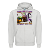 Dove Grey this witch needs coffee before any hocus pocus Zipper Hoodie - BarkalooDesign