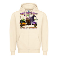 Sandshell this witch needs coffee before any hocus pocus Zipper Hoodie - BarkalooDesign