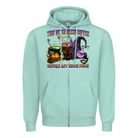 Seafoam this witch needs coffee before any hocus pocus Zipper Hoodie - BarkalooDesign
