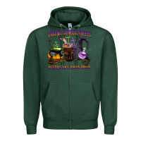 Sports Green this witch needs coffee before any hocus pocus Zipper Hoodie - BarkalooDesign