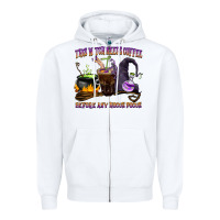 White this witch needs coffee before any hocus pocus Zipper Hoodie - BarkalooDesign