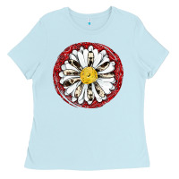 Baby Blue daisy Ladies Tee - JahusDesignShop