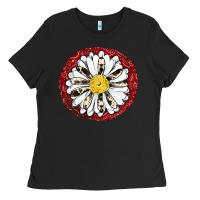 Black daisy Ladies Tee - JahusDesignShop
