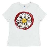 White daisy Ladies Tee - JahusDesignShop