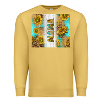 Western Mother's Day Mama With Turquoise And Sunflowers And Leopard Tu Premium Sweatshirt | Teevron
