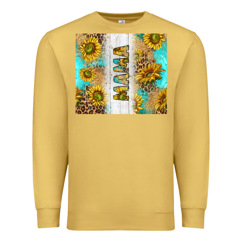 Western Mother's Day Mama With Turquoise And Sunflowers And Leopard Tu Premium Sweatshirt by TumblerDesignByShophia | Teevron