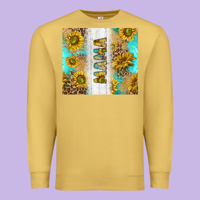 Western Mother's Day Mama With Turquoise And Sunflowers And Leopard Tu Premium Sweatshirt Designed By Tumblerdesignbyshophia