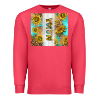 Cardinal western mother's day mama with turquoise and sunflowers and leopard tu Premium Sweatshirt - TumblerDesignByShophia