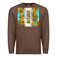 Chestnut western mother's day mama with turquoise and sunflowers and leopard tu Premium Sweatshirt - TumblerDesignByShophia