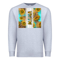 Heather Grey western mother's day mama with turquoise and sunflowers and leopard tu Premium Sweatshirt - TumblerDesignByShophia
