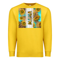 Lemon western mother's day mama with turquoise and sunflowers and leopard tu Premium Sweatshirt - TumblerDesignByShophia