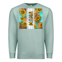 Seafoam western mother's day mama with turquoise and sunflowers and leopard tu Premium Sweatshirt - TumblerDesignByShophia