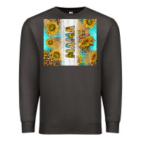 Smoke western mother's day mama with turquoise and sunflowers and leopard tu Premium Sweatshirt - TumblerDesignByShophia