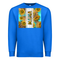 True Royal western mother's day mama with turquoise and sunflowers and leopard tu Premium Sweatshirt - TumblerDesignByShophia