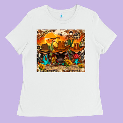 Western Gnomies Ladies Tee Designed By Fadigitalartstudio