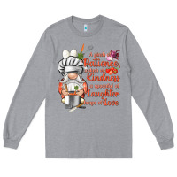 Heather Grey patience a dash of kindness Long Sleeve Tee - NancyCooperArtShop