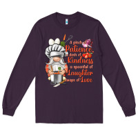 Plum patience a dash of kindness Long Sleeve Tee - NancyCooperArtShop