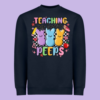 Teaching My Favorite Peeps Heavyweight Sweatshirt Designed By Maliassmallbusiness