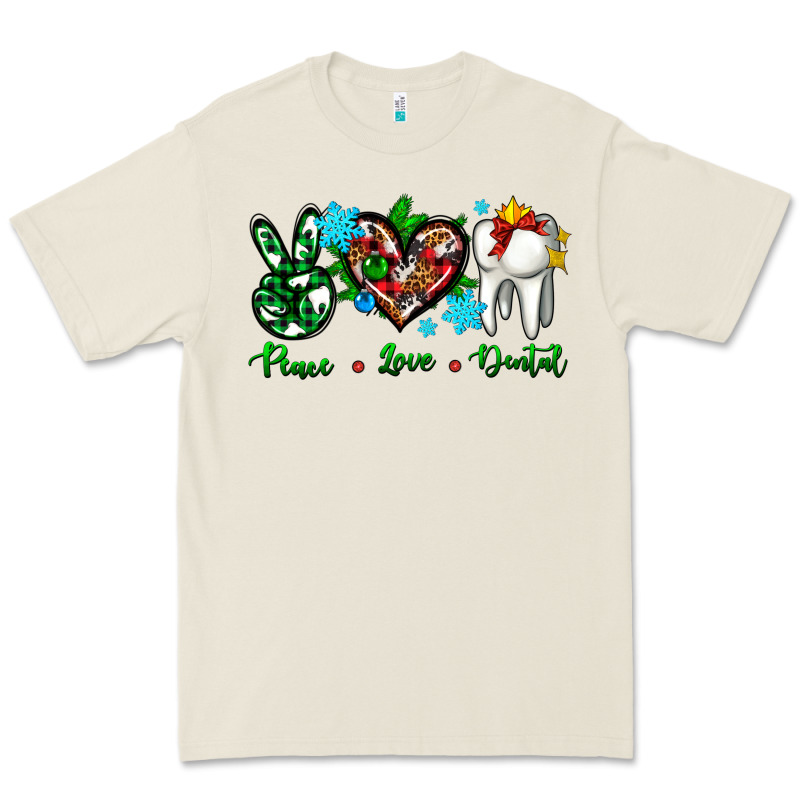 Peace Love Dental For Christmas Premium Tee by AdoDesignShop | Teevron