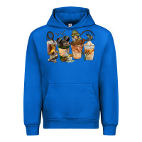 Cobalt Fishing Coffee Cups Urban Hoodie - FaDigitalArtStudio