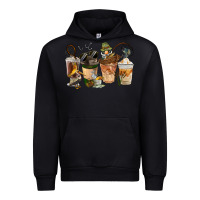 Forest Green Fishing Coffee Cups Urban Hoodie - FaDigitalArtStudio