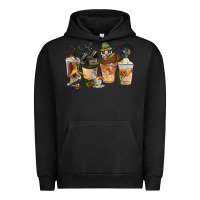 Pigment Black Fishing Coffee Cups Urban Hoodie - FaDigitalArtStudio