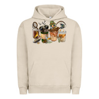 Pigment French Oak Fishing Coffee Cups Urban Hoodie - FaDigitalArtStudio