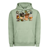 Pigment Oil Green Fishing Coffee Cups Urban Hoodie - FaDigitalArtStudio