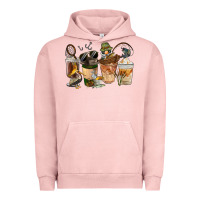 Pigment Salmon Fishing Coffee Cups Urban Hoodie - FaDigitalArtStudio