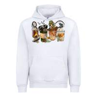 White Fishing Coffee Cups Urban Hoodie - FaDigitalArtStudio