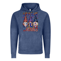 Vintage Denim Chilling with my gnomies with usa Vintage Hoodie - NancyCooperArtShop