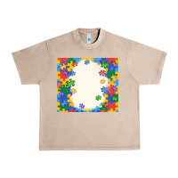 French Oak autism Urban Heavy Tee - MaliasSmallBusiness