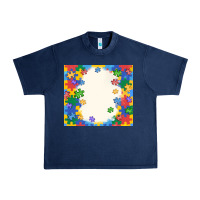 Navy autism Urban Heavy Tee - MaliasSmallBusiness