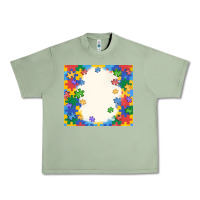 Oil Green autism Urban Heavy Tee - MaliasSmallBusiness