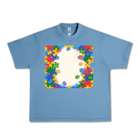 Pebble Blue autism Urban Heavy Tee - MaliasSmallBusiness