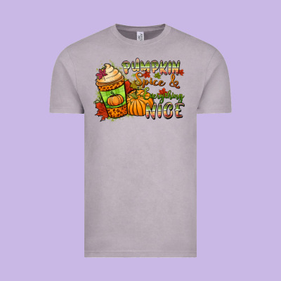 Pumpkin Spice Everything Nice Vintage Tee Designed By Nancycooperartshop