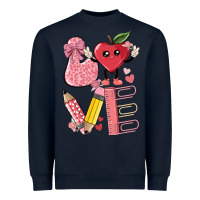 Navy love teacher Heavyweight Sweatshirt - MaliasSmallBusiness
