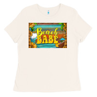 Bone beach babe skinny metal can holder Ladies Tee - HRA Design Shop