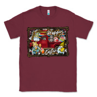 Burgundy Happy Easter Classic Tee - CowhideDigitalArt