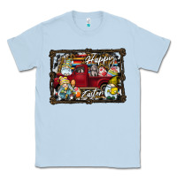 Dusty Blue Happy Easter Classic Tee - CowhideDigitalArt