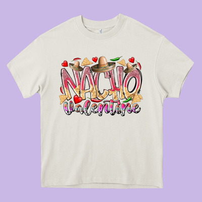 Nacho Valentine Heavy Core Tee Designed By Racoondesign