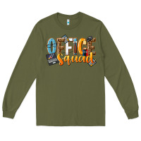 Army Green office squad Long Sleeve Tee - NancyCooperArtShop