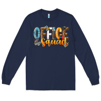 Navy office squad Long Sleeve Tee - NancyCooperArtShop