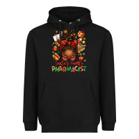 Black santas favorite pharmacist afro messy bun Heavyweight Hoodie - texasbilliewilder