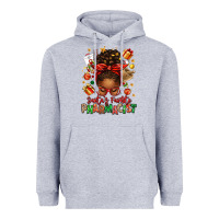 Heather Grey santas favorite pharmacist afro messy bun Heavyweight Hoodie - texasbilliewilder